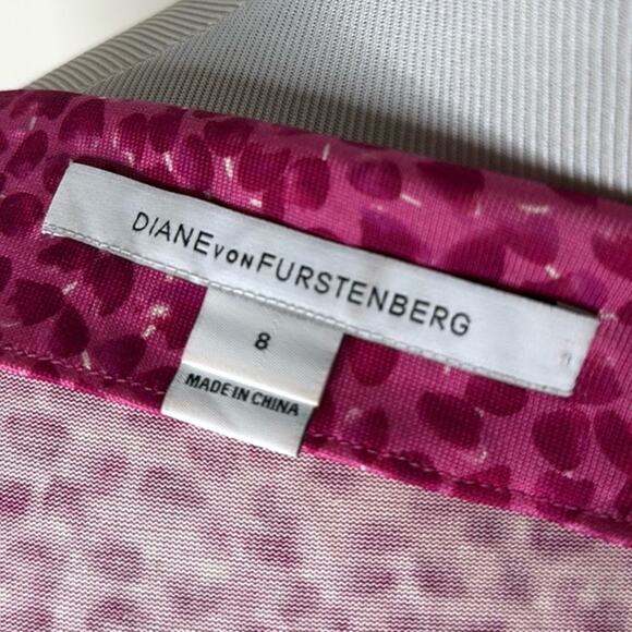 Diane von Furstenberg Pink Silk New Julian Two Wrap Dress - Picture 6 of 7